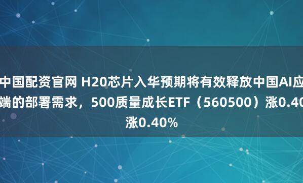 中国配资官网 H20芯片入华预期将有效释放中国AI应用端的部署需求，500质量成长ETF（560500）涨0.40%